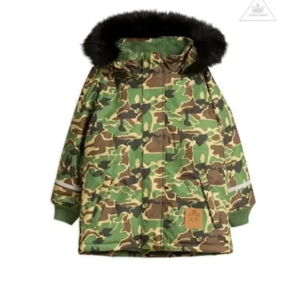 Mini Rodini K2 Camo Parka Green kids/girls/boys - Jacket size -92/98 (2T) NNT